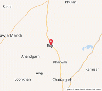 Map of Rojri, Rajasthan