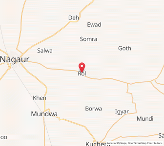 Map of Rol, Rajasthan