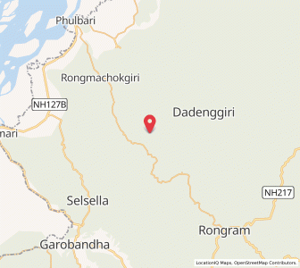 Map of Romgiri, Meghalaya