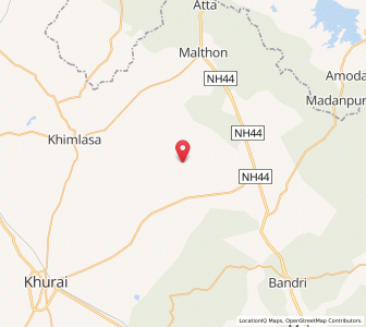 Map of Ronda, Madhya Pradesh