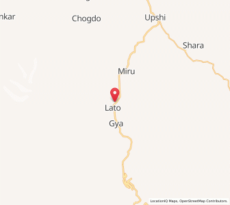 Map of Rong, Kashmir