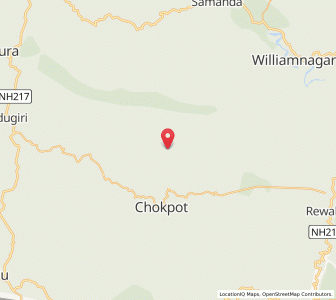 Map of Rongra Asimgiri, Meghalaya