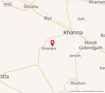 Map of Ronhon Kalan, Punjab