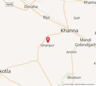 Map of Ronhon Khurd, Punjab
