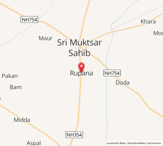 Map of Rupana, Punjab