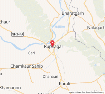 Map of Rupnagar, Punjab