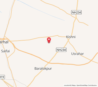 Map of Rur, Uttar Pradesh