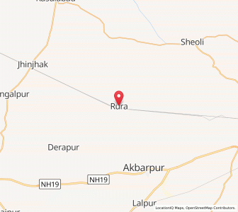 Map of Rura, Uttar Pradesh