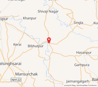 Map of Rusera, Bihar