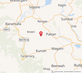 Map of Rusripur, Kashmir