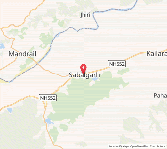 Map of Sabalgarh, Madhya Pradesh