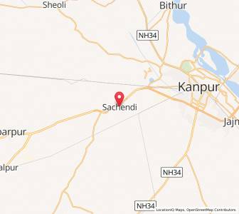 Map of Sachendi, Uttar Pradesh