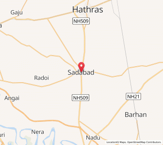 Map of Sadabad, Uttar Pradesh