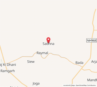 Map of Sadhan, Rajasthan