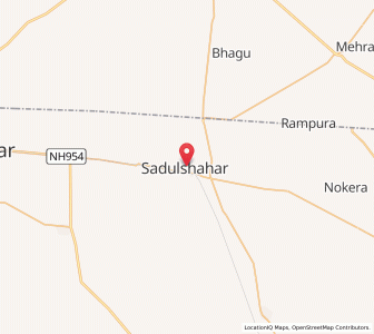 Map of Sadulshahar, Rajasthan