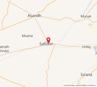 Map of Safidon, Haryana