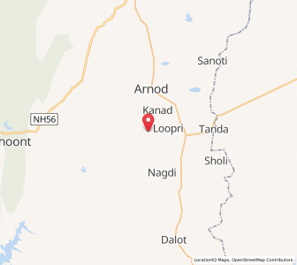 Map of Sagthali, Rajasthan