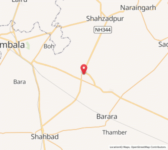 Map of Saha, Haryana