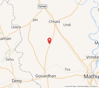 Map of Sahar, Uttar Pradesh