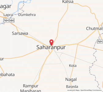 Map of Saharanpur, Uttar Pradesh