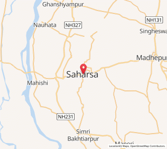 Map of Saharsa, Bihar