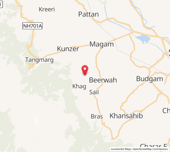 Map of Saidwain, Kashmir