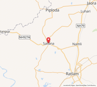 Map of Sailana, Madhya Pradesh