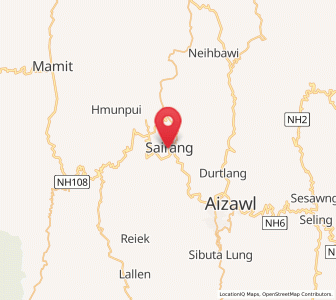 Map of Sairang, Mizoram