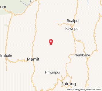 Map of Saitlaw, Mizoram