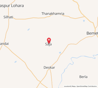 Map of Saja, Chhattisgarh