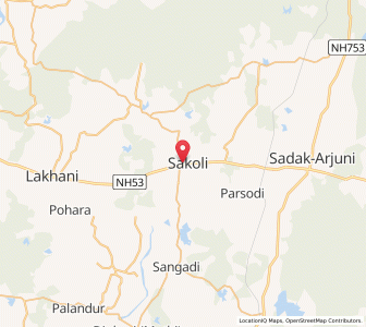 Map of Sakoli, Maharashtra