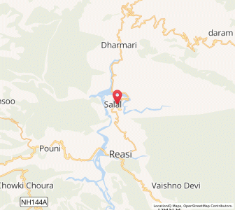 Map of Salal, Kashmir