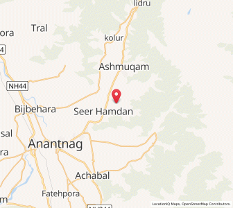 Map of Sali, Kashmir