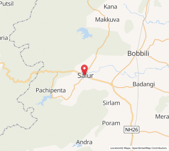 Map of Salur, Andhra Pradesh