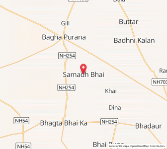 Map of Samadh Bhai, Punjab