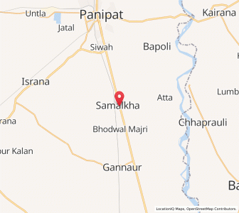 Map of Samalkha, Haryana