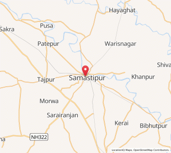Map of Samastipur, Bihar