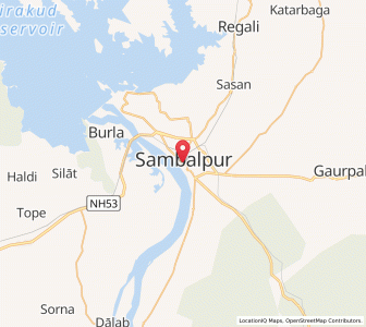 Map of Sambalpur, Chhattisgarh