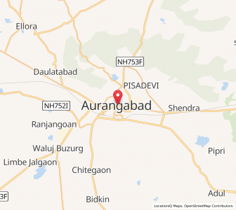 Map of Sambhaji Nagar, Maharashtra