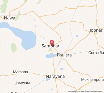 Map of Sambhar, Rajasthan