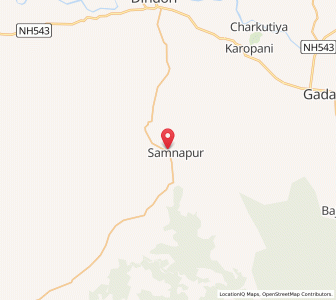 Map of Samnapur, Madhya Pradesh