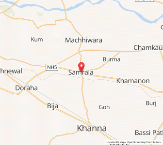 Map of Samrala, Punjab