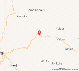 Map of Sanacha, Kashmir