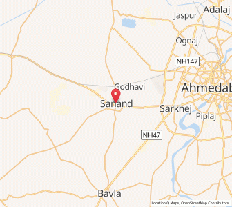 Map of Sanand, Gujarat