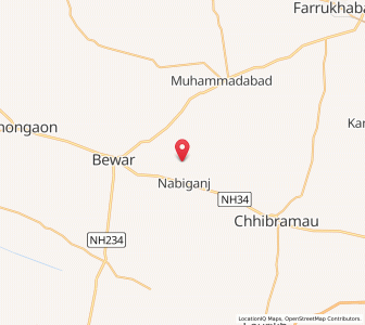 Map of Sanaura Pirthi, Uttar Pradesh