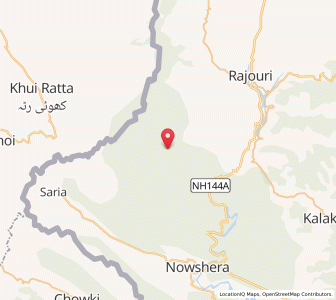 Map of Sandara, Kashmir