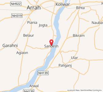 Map of Sandes, Bihar