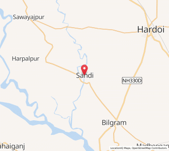 Map of Sandi, Uttar Pradesh