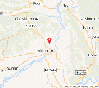 Map of Sanel, Kashmir