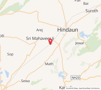 Map of Sanet, Rajasthan
